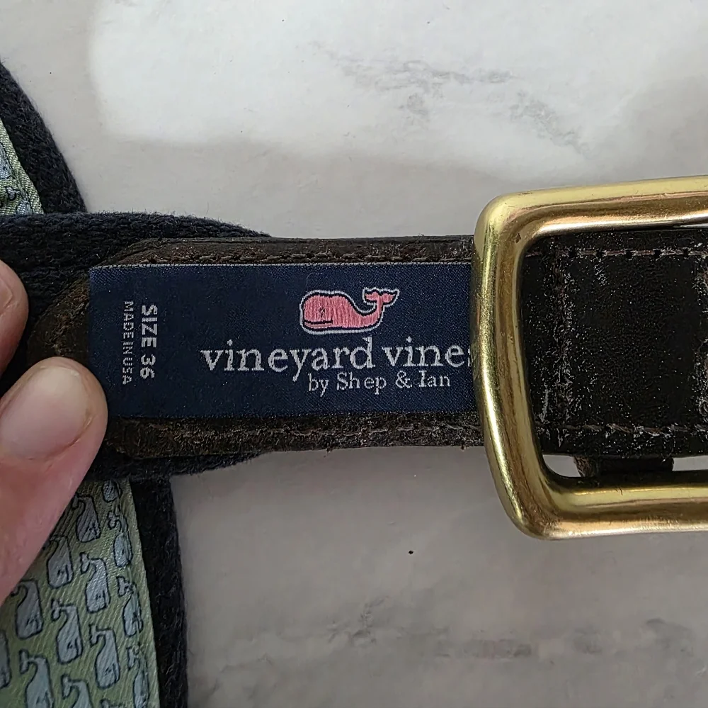 Vineyard Vines Canvas & Leather Belt
